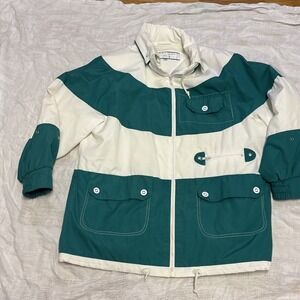 Vintage 90s Mulberry Street Jacket Coat Size Large Color Block Streetwear Skater